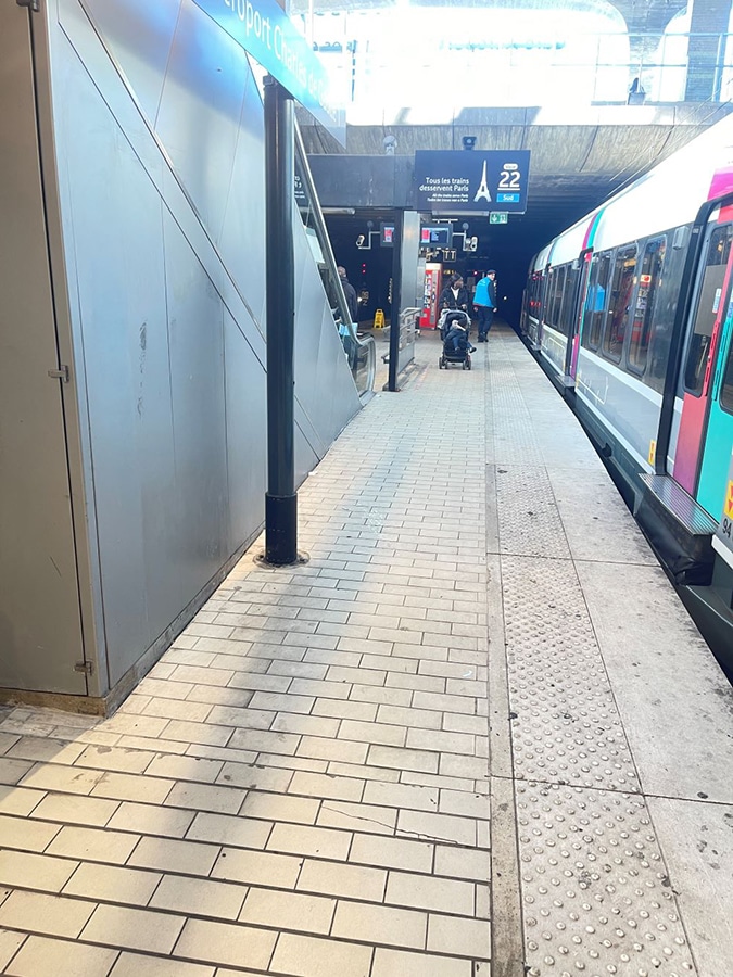 mesures de glissance en gare RER